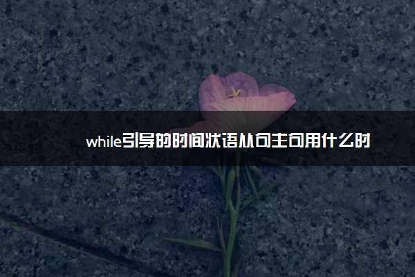 while引导的时间状语从句主句用什么时态