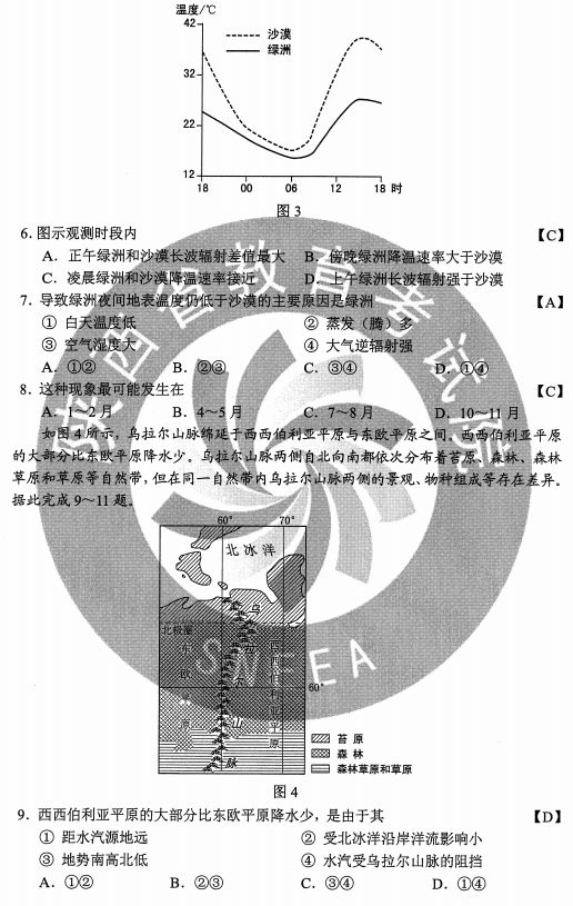 2020新疆高考文综试题及答案解析【word精校版】