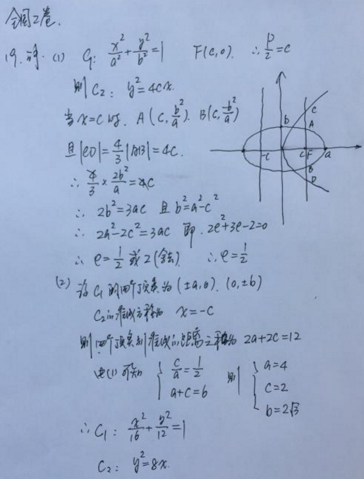 2020年陕西高考文科数学试题及答案解析