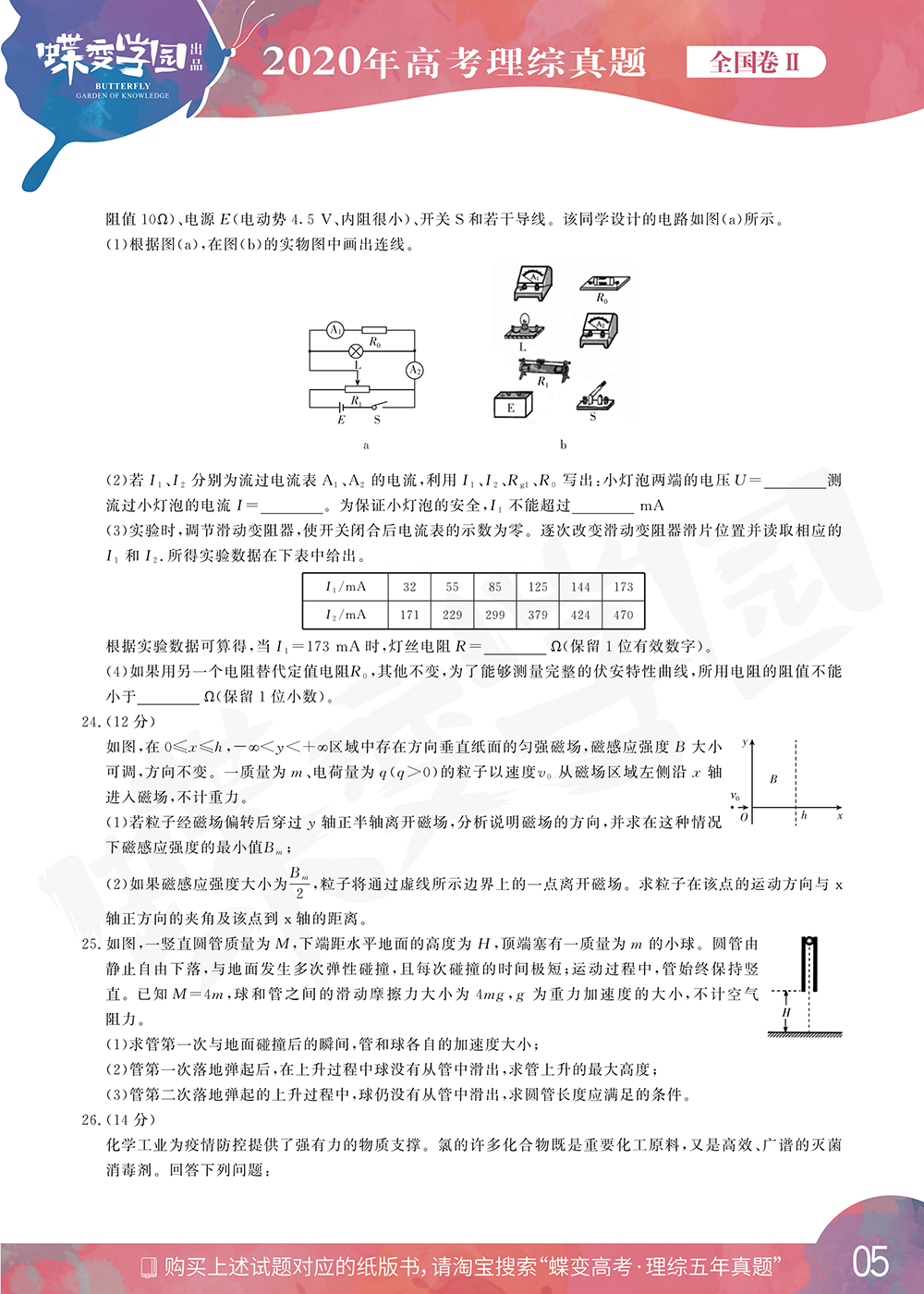 2020年全国2卷高考理综真题试卷【高清精校版】