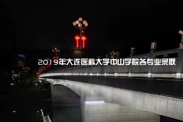 2019年大连医科大学中山学院各专业录取分数线