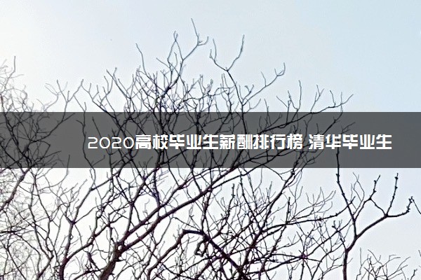 2020高校毕业生薪酬排行榜 清华毕业生薪酬第一