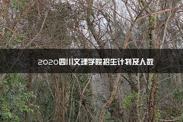 2020四川文理学院招生计划及人数