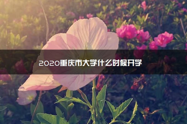2020重庆市大学什么时候开学