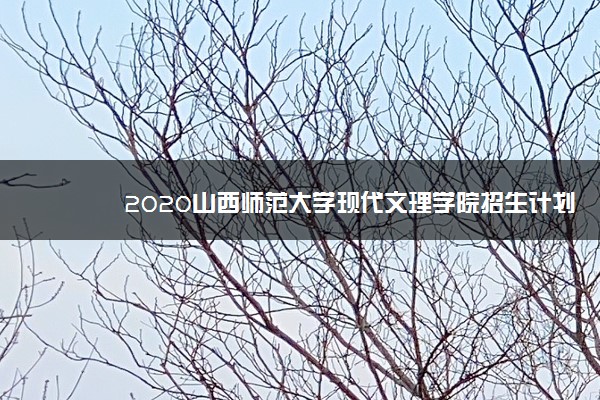 2020山西师范大学现代文理学院招生计划及人数