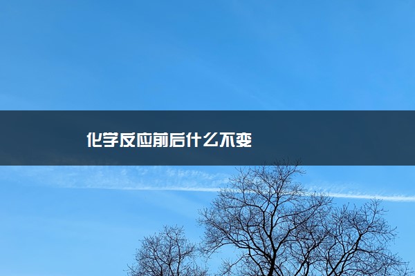 化学反应前后什么不变