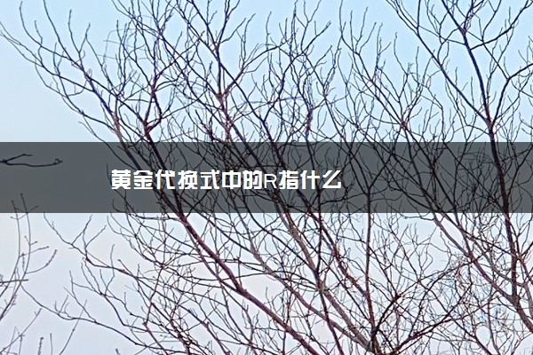 黄金代换式中的R指什么