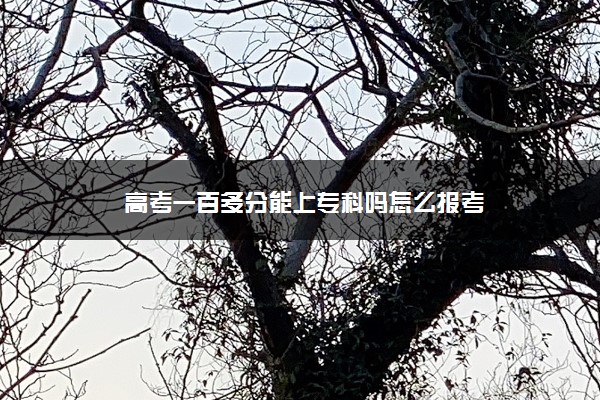 高考一百多分能上专科吗怎么报考