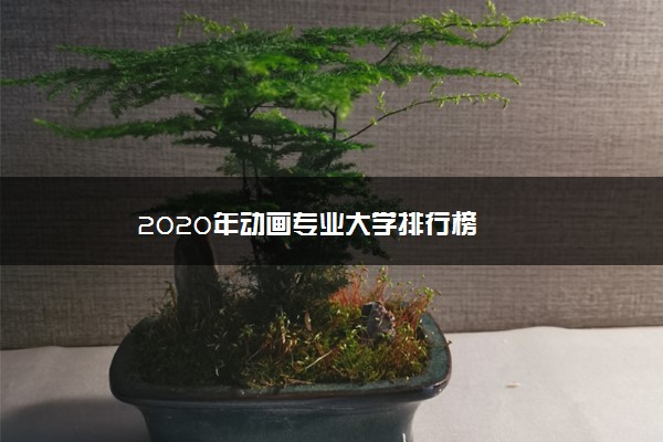 2020年动画专业大学排行榜