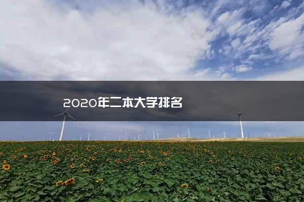 2020年二本大学排名