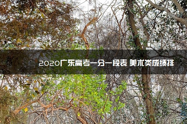 2020广东高考一分一段表 美术类成绩排名