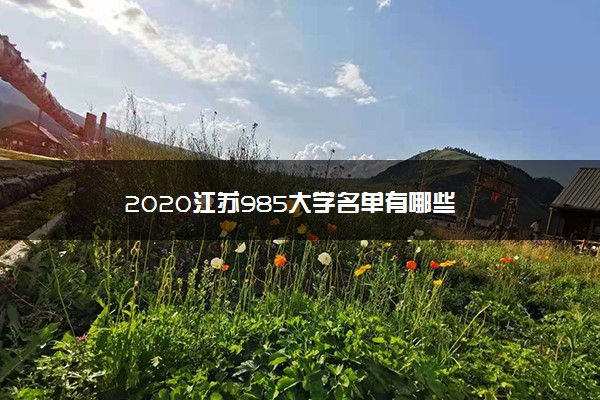 2020江苏985大学名单有哪些