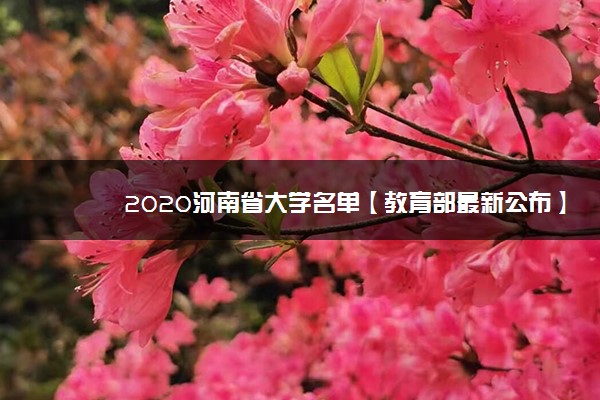 2020河南省大学名单【教育部最新公布】