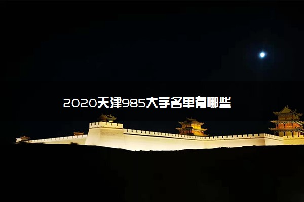 2020天津985大学名单有哪些