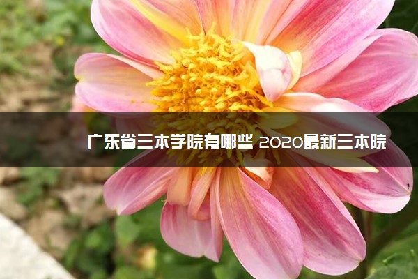 广东省三本学院有哪些 2020最新三本院校名单