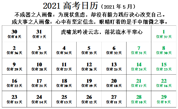 2021年高考倒计时还有多少天