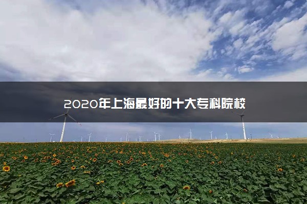 2020年上海最好的十大专科院校