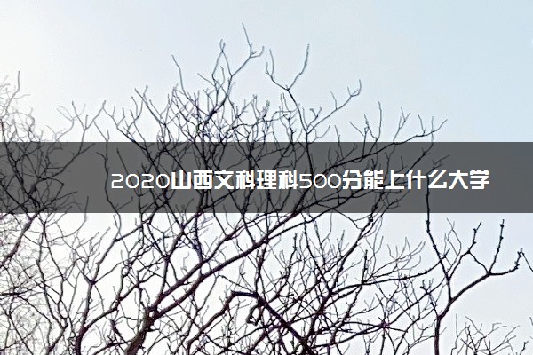 2020山西文科理科500分能上什么大学