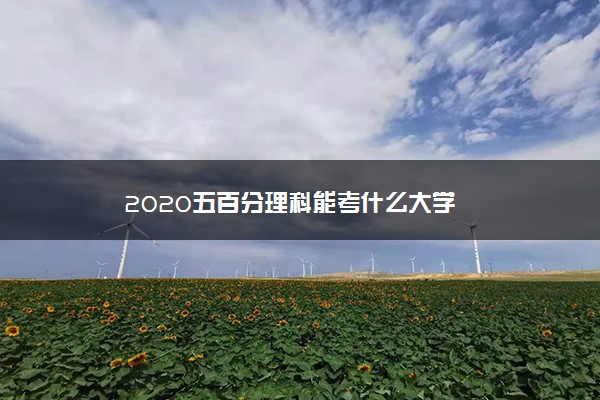 2020五百分理科能考什么大学