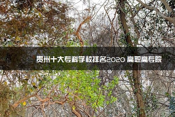 贵州十大专科学校排名2020 高职高专院校排名前十