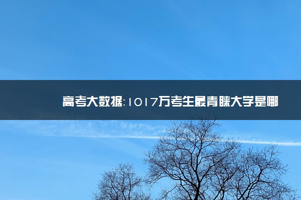 高考大数据：1017万考生最青睐大学是哪几所