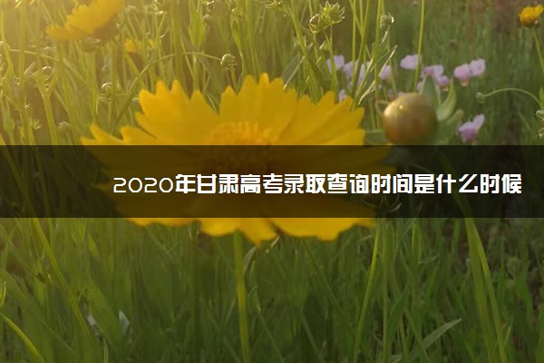 2020年甘肃高考录取查询时间是什么时候