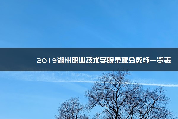 2019湖州职业技术学院录取分数线一览表