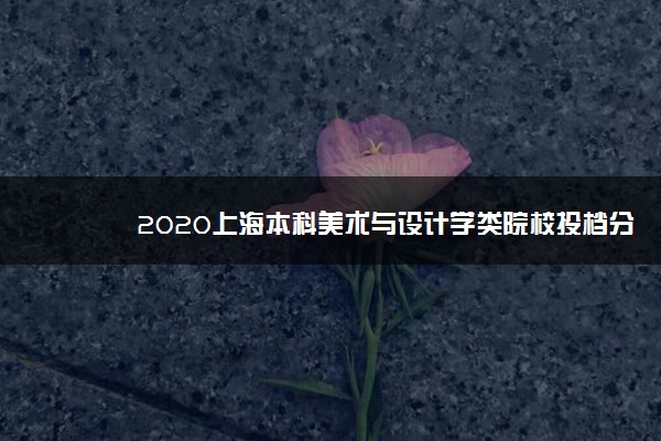 2020上海本科美术与设计学类院校投档分数线