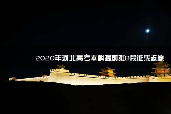 2020年河北高考本科提前批B段征集志愿招生计划（体育）