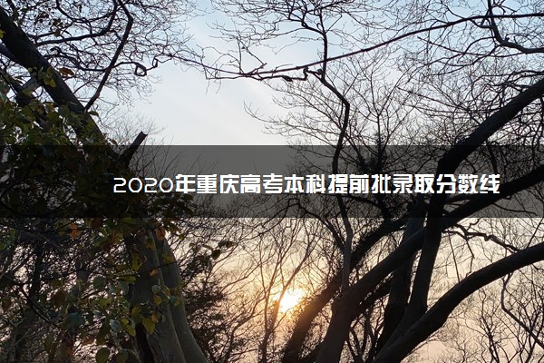 2020年重庆高考本科提前批录取分数线