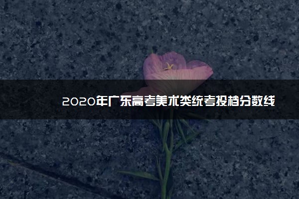 2020年广东高考美术类统考投档分数线