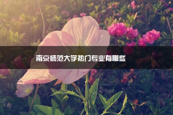 南京师范大学热门专业有哪些