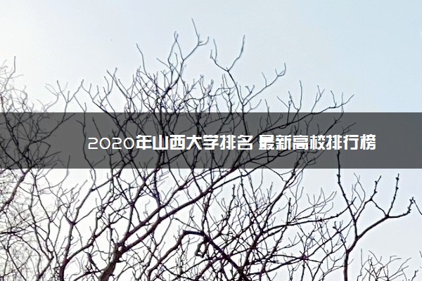 2020年山西大学排名 最新高校排行榜