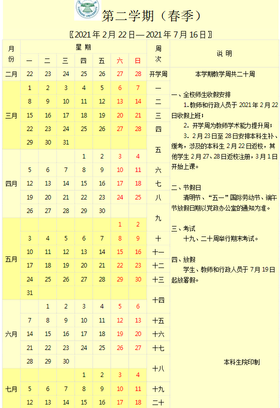 2020云南大学新生开学报到时间