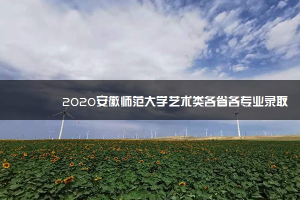 2020安徽师范大学艺术类各省各专业录取分数线