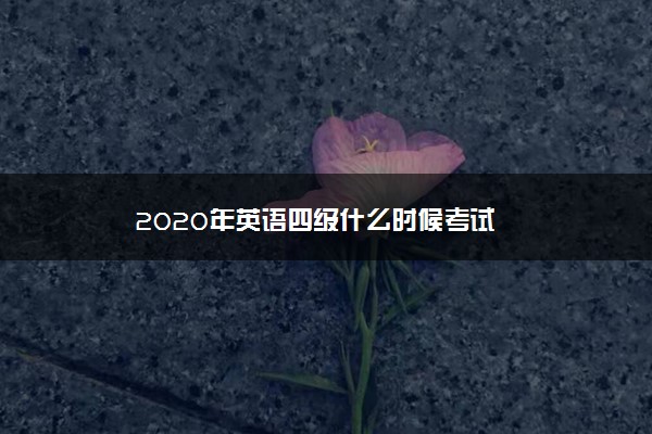 2020年英语四级什么时候考试