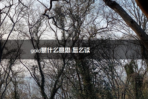 gold是什么意思 怎么读