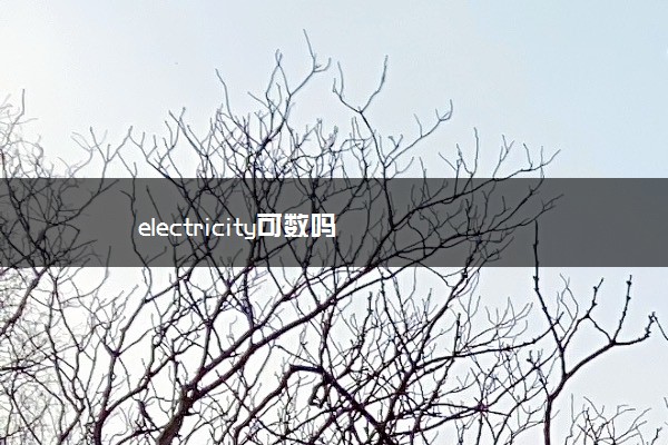 electricity可数吗