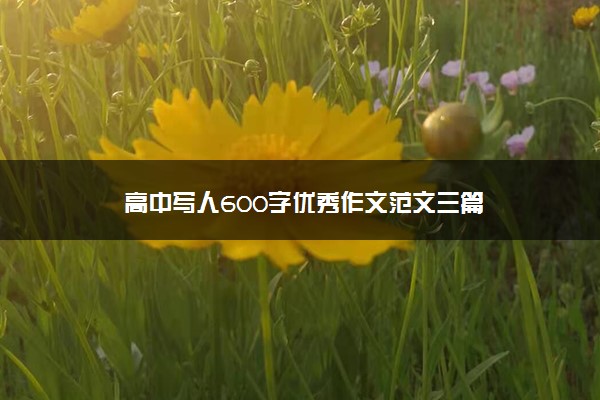 高中写人600字优秀作文范文三篇