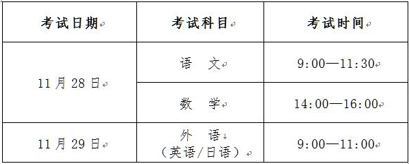 2020吉林高职扩招文化素质考试时间及科目