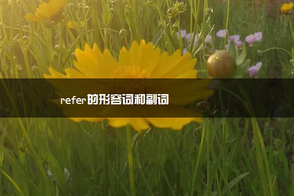 refer的形容词和副词