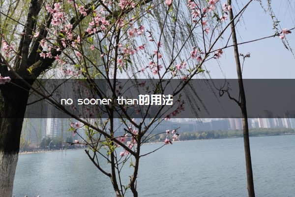 no sooner than的用法