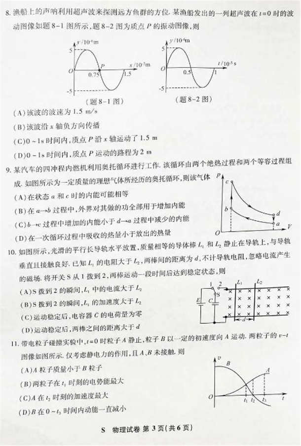 2021八省联考物理试卷及答案解析