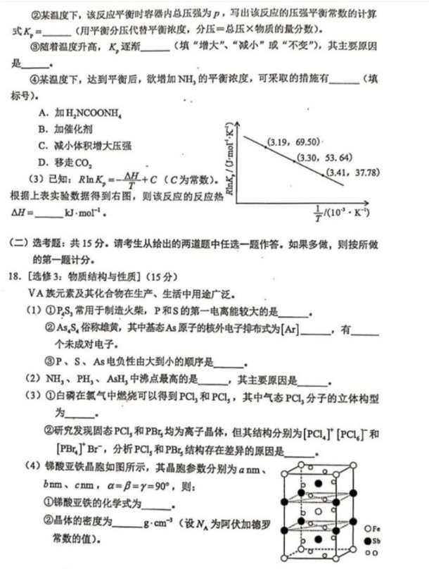 2021八省联考化学试卷及答案解析