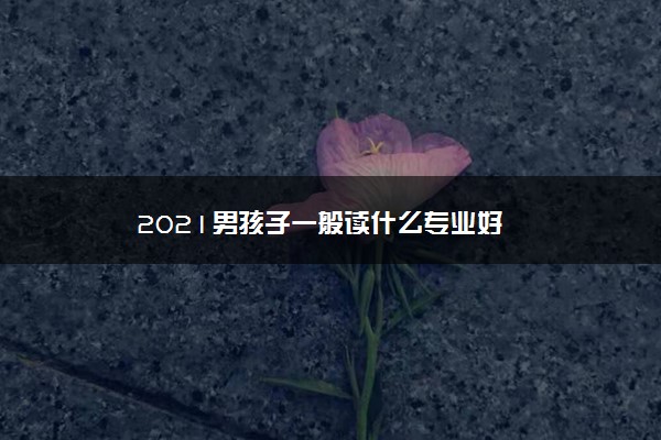 2021男孩子一般读什么专业好