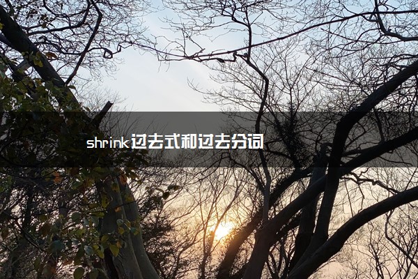 shrink过去式和过去分词