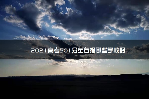 2021高考501分左右报哪些学校好