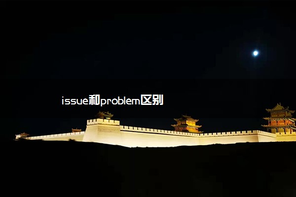 issue和problem区别