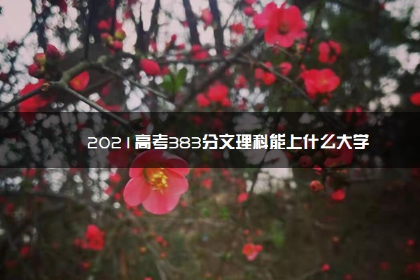 2021高考383分文理科能上什么大学 报考哪些学校好