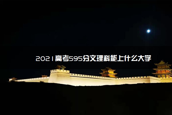 2021高考595分文理科能上什么大学